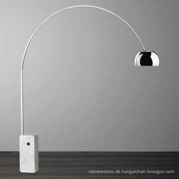 Moderne dekorieren Nachttischlampen LED-Lichtlampe Marmorsockel Arc Standing Floor Lamp